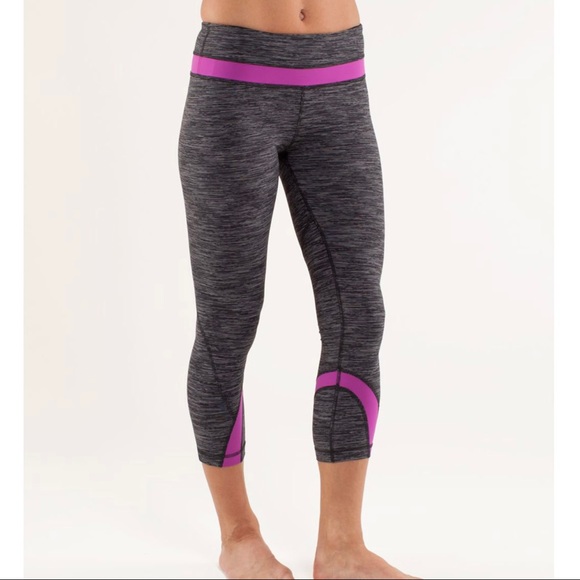 lululemon athletica Pants - Lululemon Inspire Crops: Black WAFS/Ultraviolet, 8
